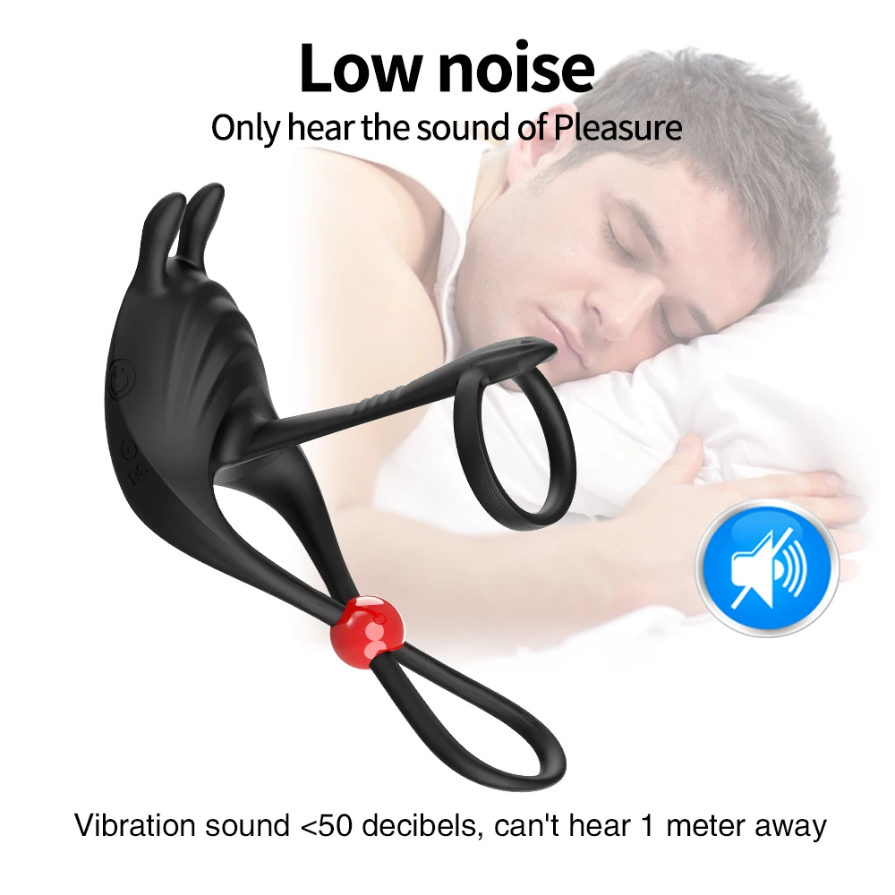 Ring Delay Ejaculation Wireless Remote Control Stimulator Massager Vibrator Sex Toys for Men Couple_voghion.com