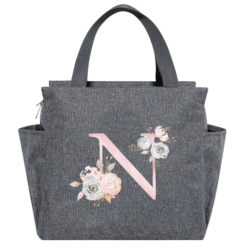 Insulated Canvas Lunch Tote - Thermal Food Picnic Bag
