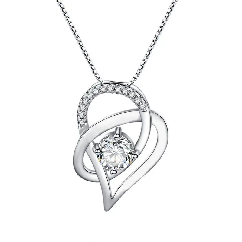 

Mothers Necklace Love Heart Pendant Necklaces Women's Necklace With Jewelry Mom Jewelry Accessories Mother's Day Birthday Gift