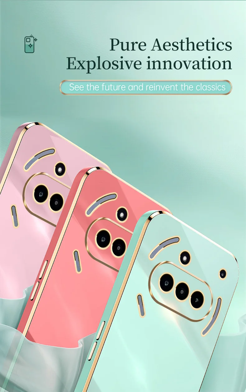 Nothing Phone 3A Shockproof Plating Silicone TPU Bumper Back Cover