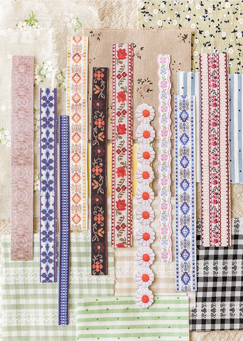 20 Stück/Packung Vintage INS Langes Spitzenpapier DIY Dekoratives Scrapbook-Zubehör Sticker Pack Aufkleber – Detail 4