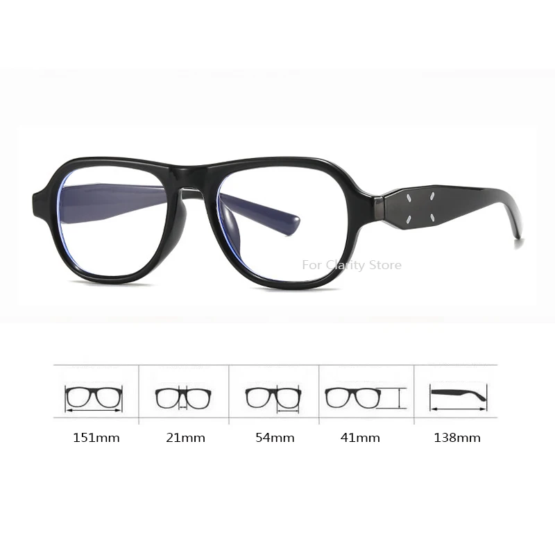 Korean Retro Anti-Blue Glasses Frame For Women Men Decorative Computer