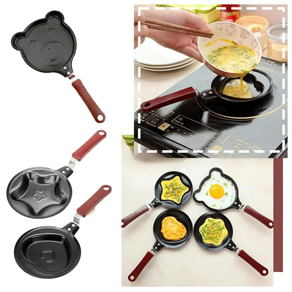 Heart Shaped FryingPan Heart-shaped Breakfast Egg Frying Tools Pan Pan Special Kitchen Frying Egg Cooking Household P7M4