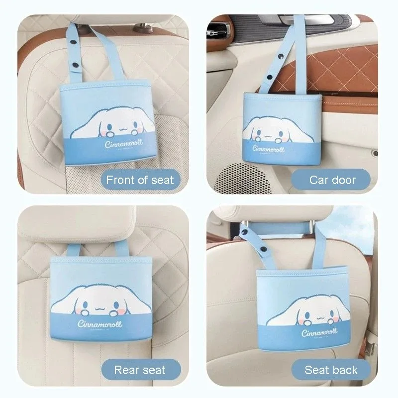 Sanrio Cinnamoroll Trash Can My Melody Anime Cartoon Car Trash Can