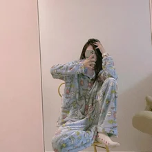 

Cartoon Cute Cardigan Solid Color Full-print Coral Velvet Wild Fashion Trend Loose Simple Sweater Plus Velvet Thick Thick Top