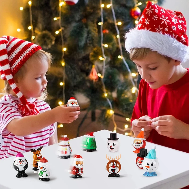 Christmas Wind Up Toys Wind-up Santa Claus doll wind-up walking bobbing head Christmas snowman elk wind-up toys gifts