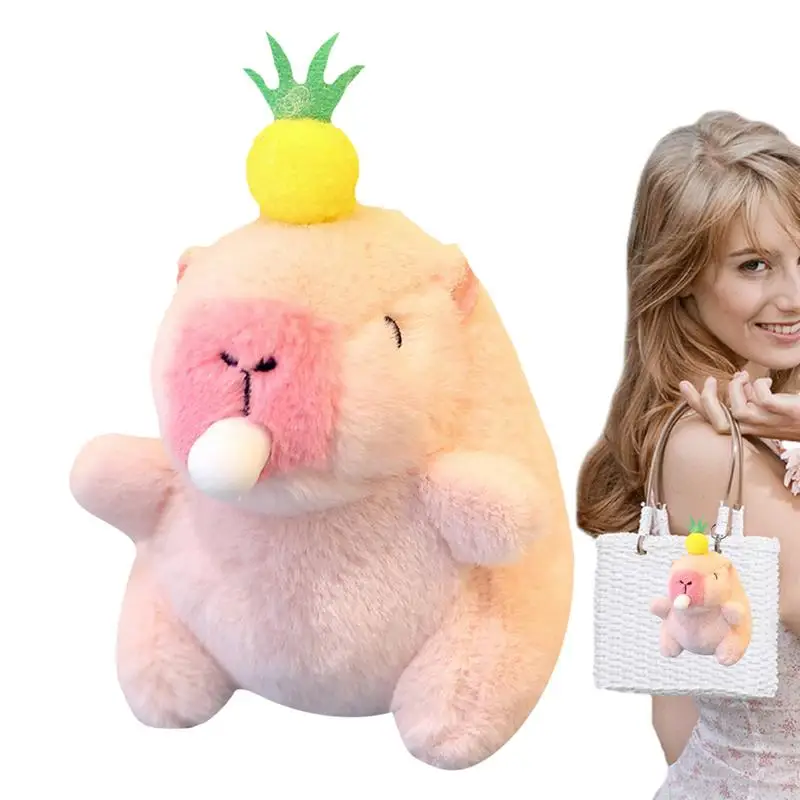 

Брелок капибара, милый плюшевый брелок, плюшевый рюкзак капибара, брелок, мультяшная и милая детская игрушка-животное