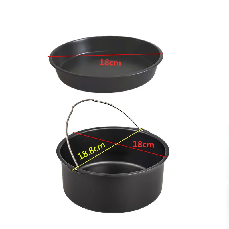 Air fryer accessories diameter 18cm baking basket household fryer Suitable for phillips airfryer parts