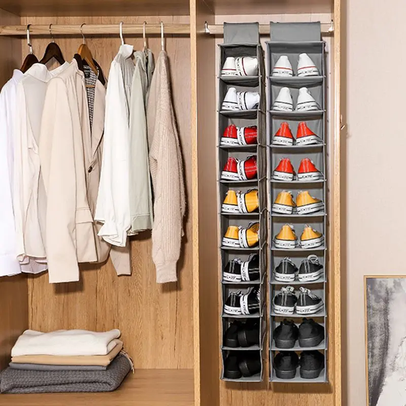 Shoe Cabinet Clothes Rack Cupboard Hanging Shoe Organizer 10-Layer