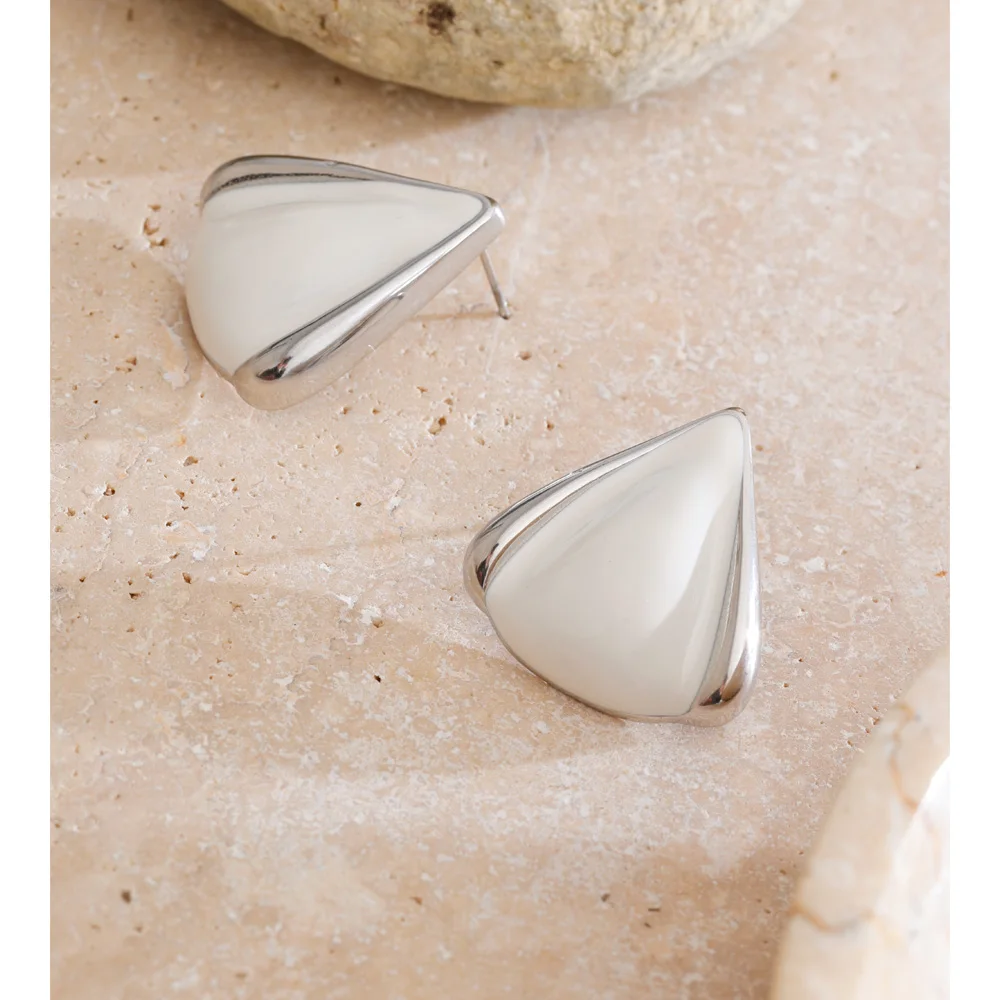 Yhpup Triangle Stud Earrings