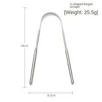 Grattoir à langue à poignée antidérapante, Portable, monocouche, réutilisable, en acier inoxydable, étui pour brosse buccale, nettoyage de la langue 5