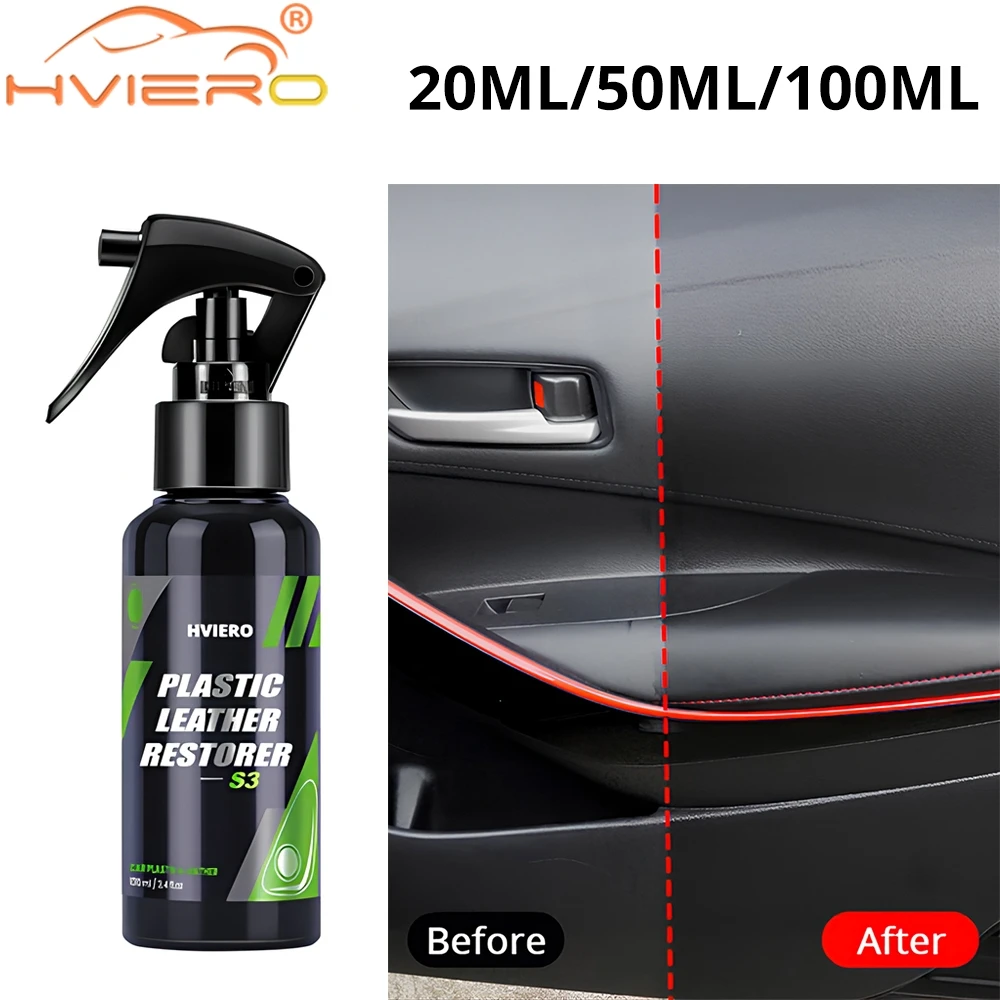 50/100/300ml Car Interior Part Liquid Leather Plastic Renovator Refreshing Restorer Foam Cleaner Spray Refurbishment Paste Auto plastic restorer car plastic restorer car cleaner car cleaner spray interior cleaner