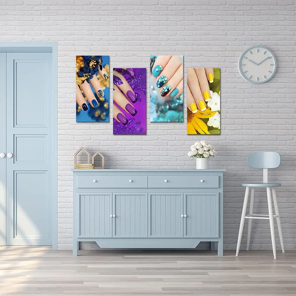  HOMEOART Nail Room Decor Manicure Canvas Wall Art