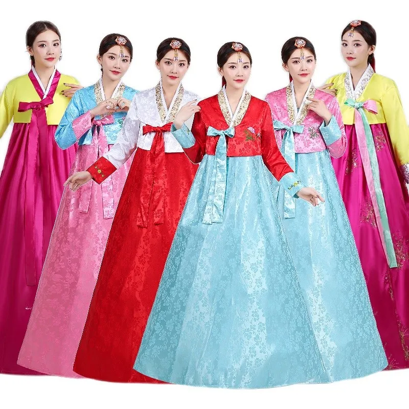 

New Hanbok Women Korean Ancient Costume Embroidered Traditional Court Wedding Performance Stage Dance Costumes