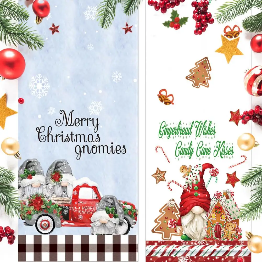 

Christmas Table Runner Festive Cartoon Pattern Table Runner Durable Fine Workmanship for Christmas Home Decoration Tablecloth