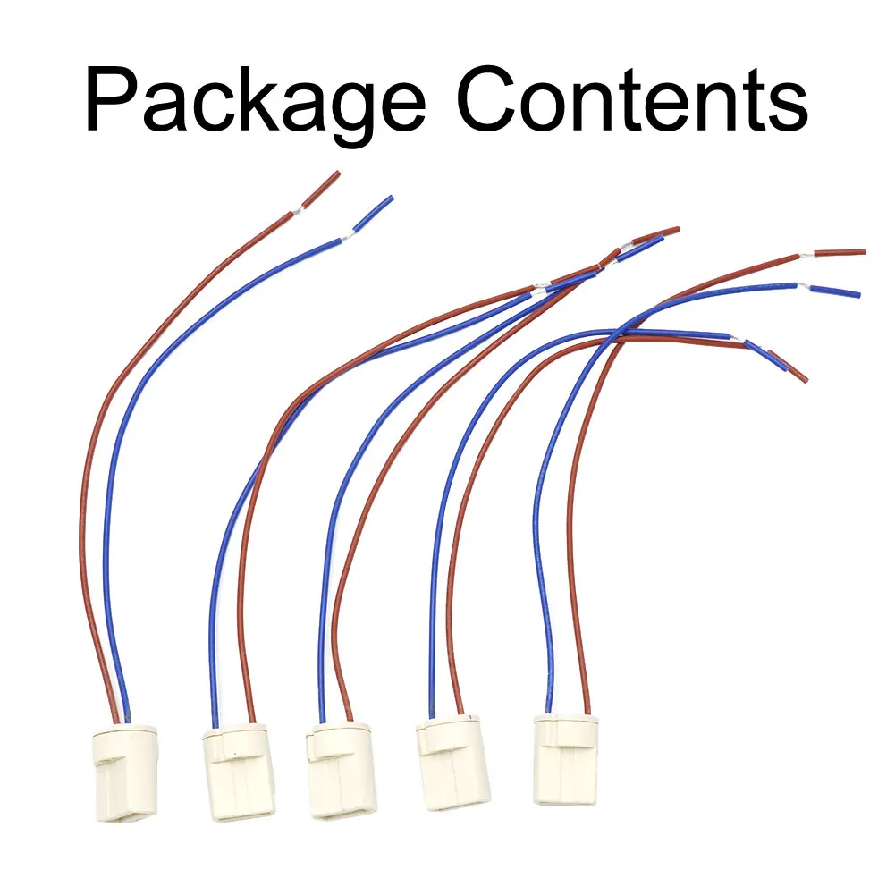 G9 Lamp Holder Socket 5Pcs With Cable For Halogen LED Bulbs Lamp Base