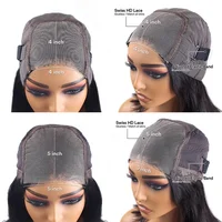 30 40 pouces Guleless perruque cheveux humains 4x4 5x5 bouclés vague profonde sans colle fermeture perruque brésilienne 13x6 HD dentelle frontale perruques de cheveux humains 6