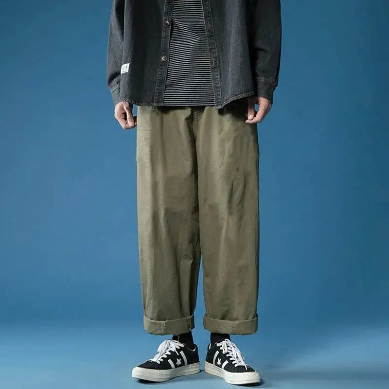 Deeptown Vintage Casual Baggy Cargo Pants Japanese Style Oversized Harajuku Wide Leg Trousers Korean Fashion Straight Summer