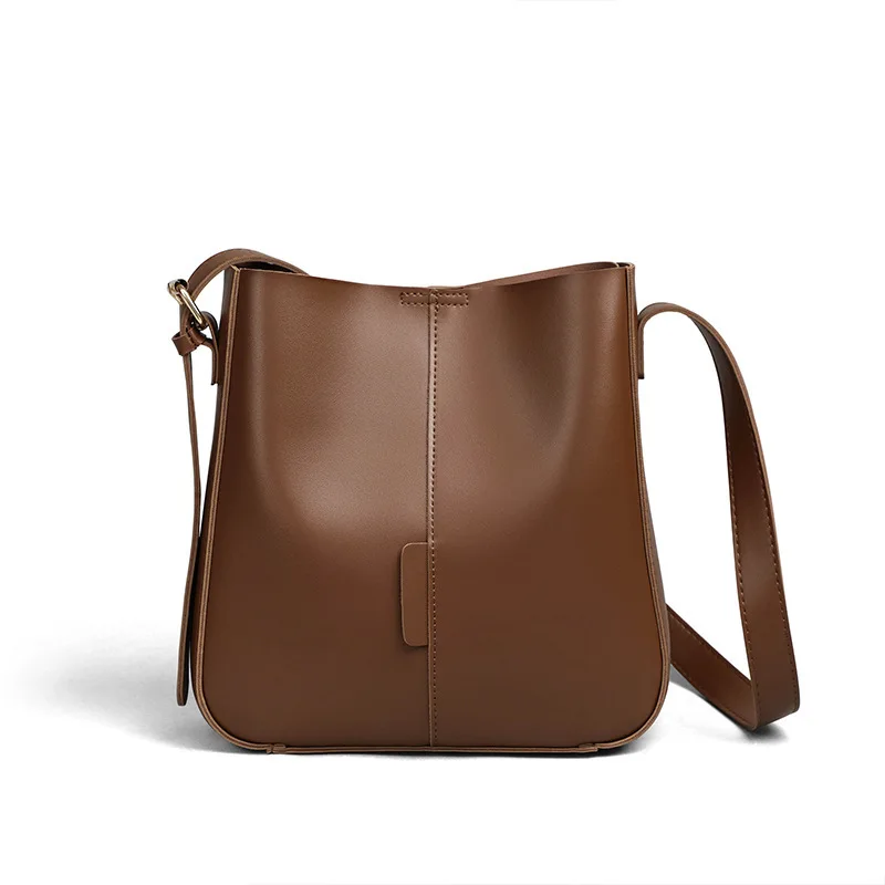 Genuine leather new fashionable women's large bag designer makeup bag women's large capacity crossbody shoulder bag women's bag