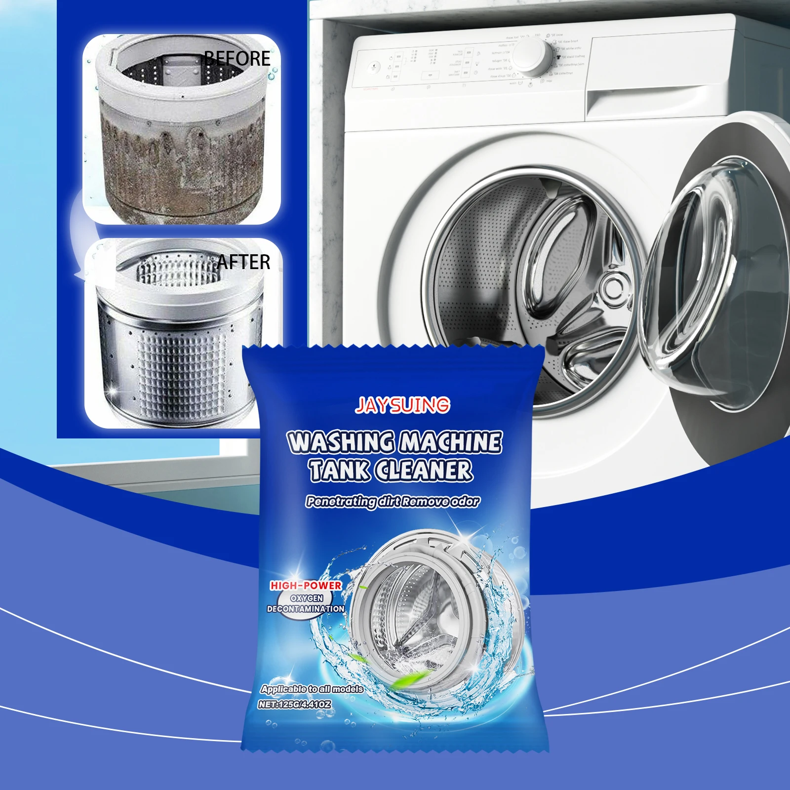 Washing machine tank cleaner Daily household care Cleaning maintenance Washing machine tank dirt clean
