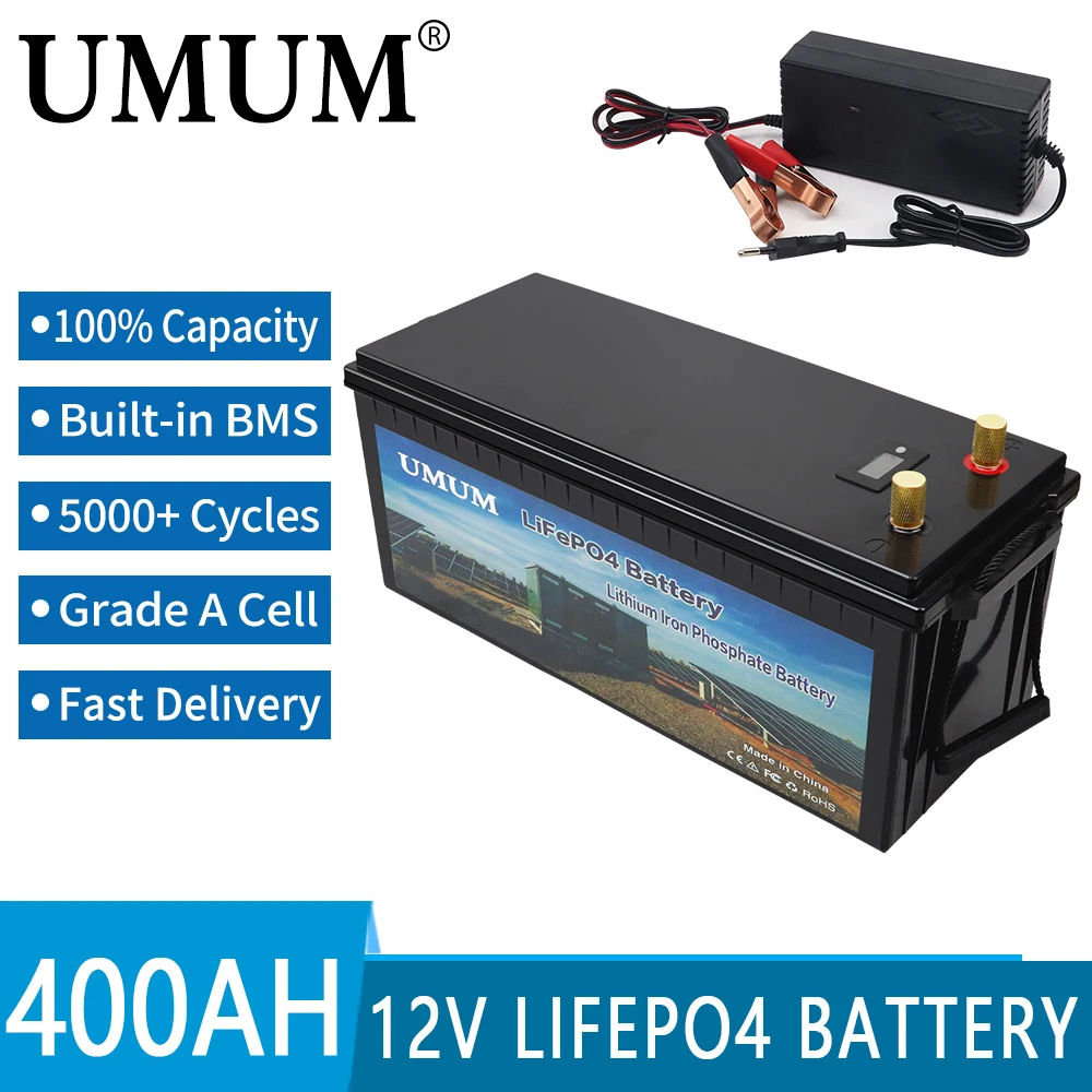 New 12V 300Ah LiFePO4 Battery Lithium Iron Phosphate Battery Built-in 4S  150A BMS For RV Campers Golf Trolling Motor Tax Free - AliExpress