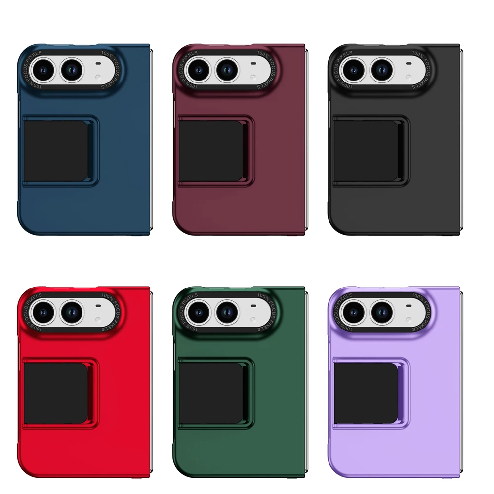 Premium Frosted Foldable Kickstand Phone Case with Full Hinge Protection