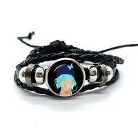 Max Caulfield Life Is Strange 2 Black Leather Bracelets Glass Dome Snap Button Bracelet & Bangles Fashion Women Men Jewelry 1
