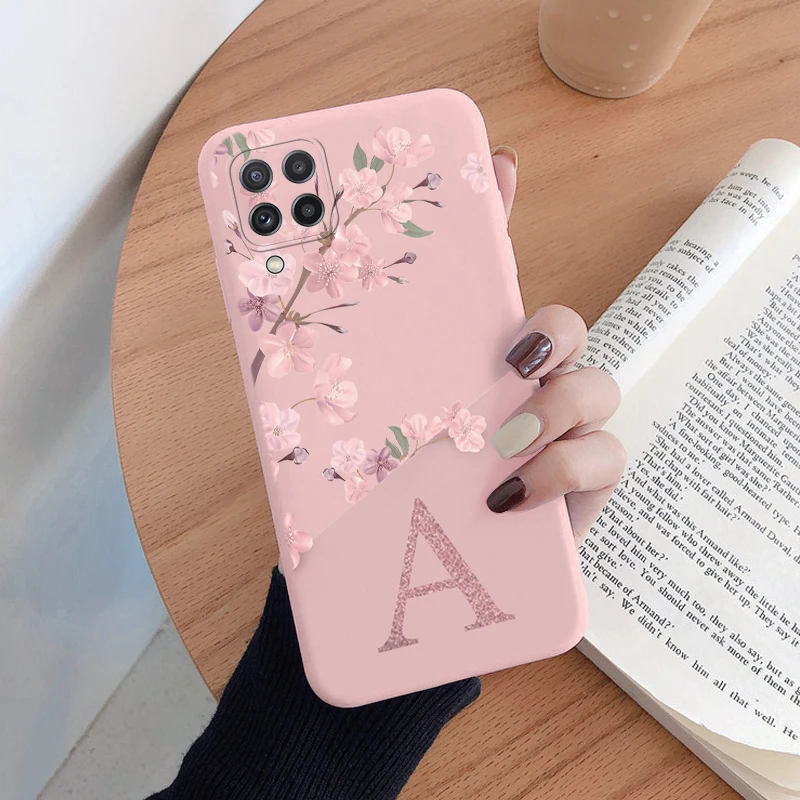 Elegant Letter Flower Shockproof Phone Case - Black Silicone Bumper with Soft TPU Back Cover