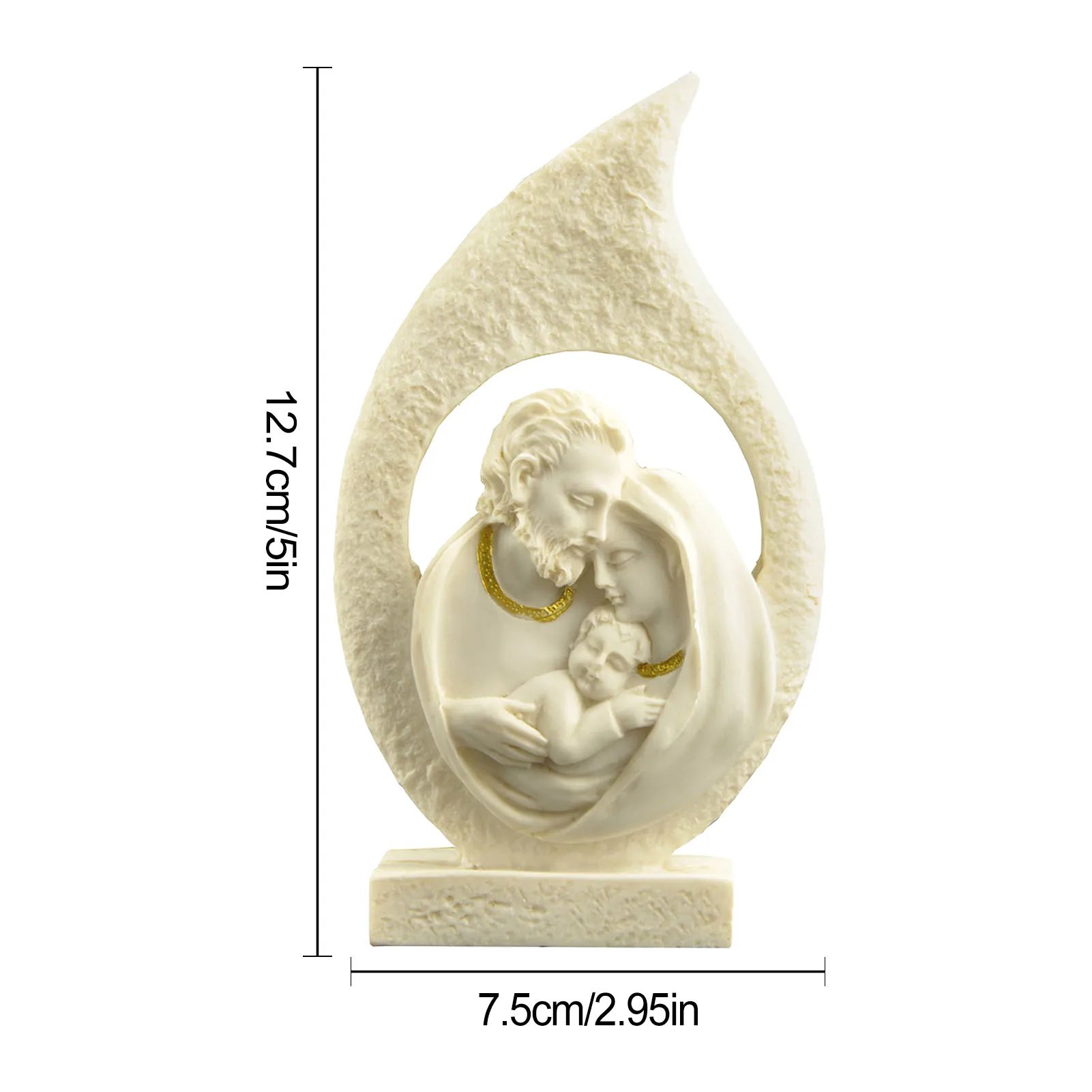 Nativity Figurine Holy Family Nativity Scene Home Decoration Christ Jesus Statues Mary Joseph Miniature Sculpture Christmas Gift