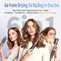 Brosse Sèche-Cheveux 6-en-1 220V, Kit Coiffant à Ions Négatifs, Styler à Air Chaud pour Ondulations Automatiques, Outils de Coiffure, Meilleur Cadeau pour Femme 2