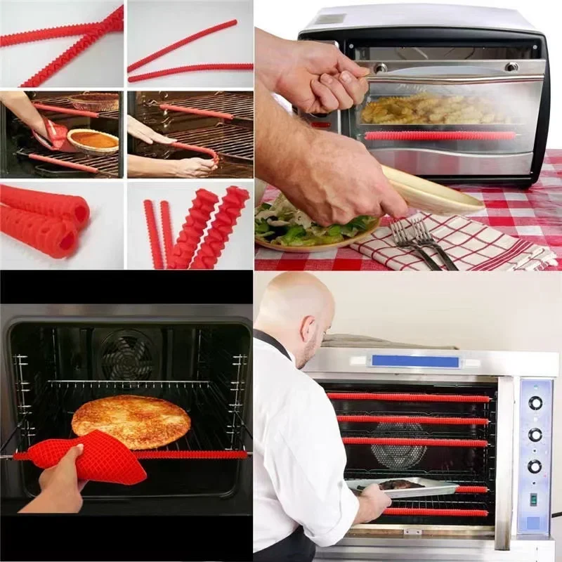 Heat-resistant Silicone Oven Rack Guard 2 pieces kitchen avoid scalding protector silicone oven rack protector