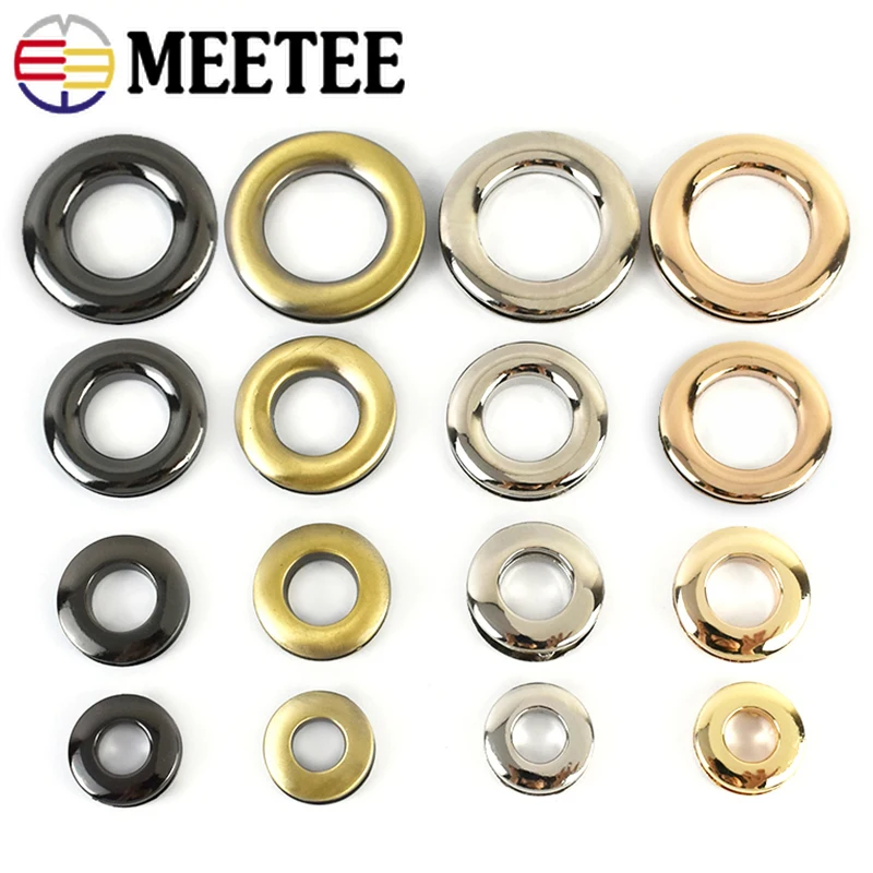 Lederen Oogje Gesp D-Ring Metalen Stud Fasteners Schoenveter Haak Klinknagel Messing Boot Kant Gesp voor Schoen Riem Lederen Craft tassen