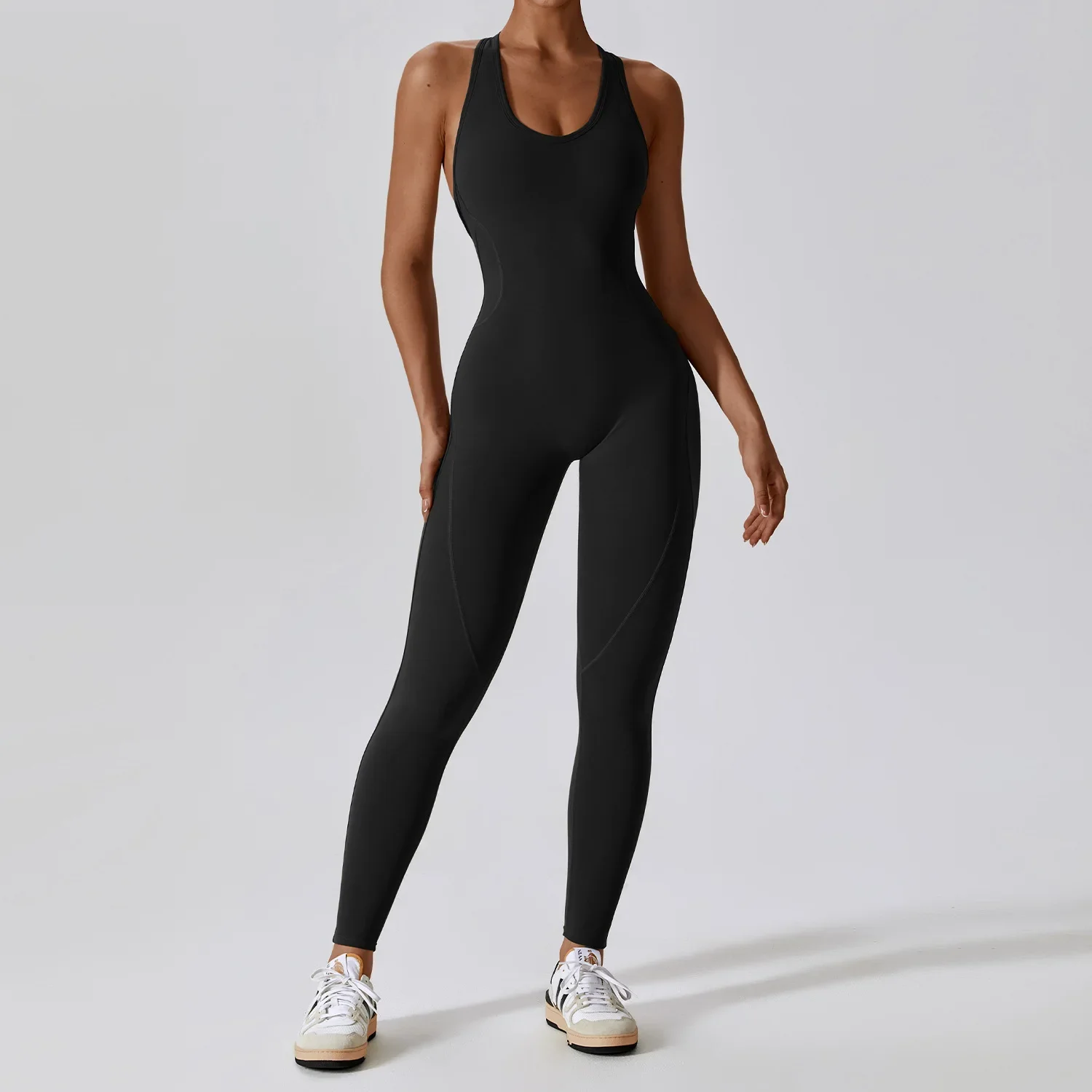 Tight-fitting one-piece yoga clothes with hollow back and high elasticity one-piece yoga clothes jumpsuit bodysuit