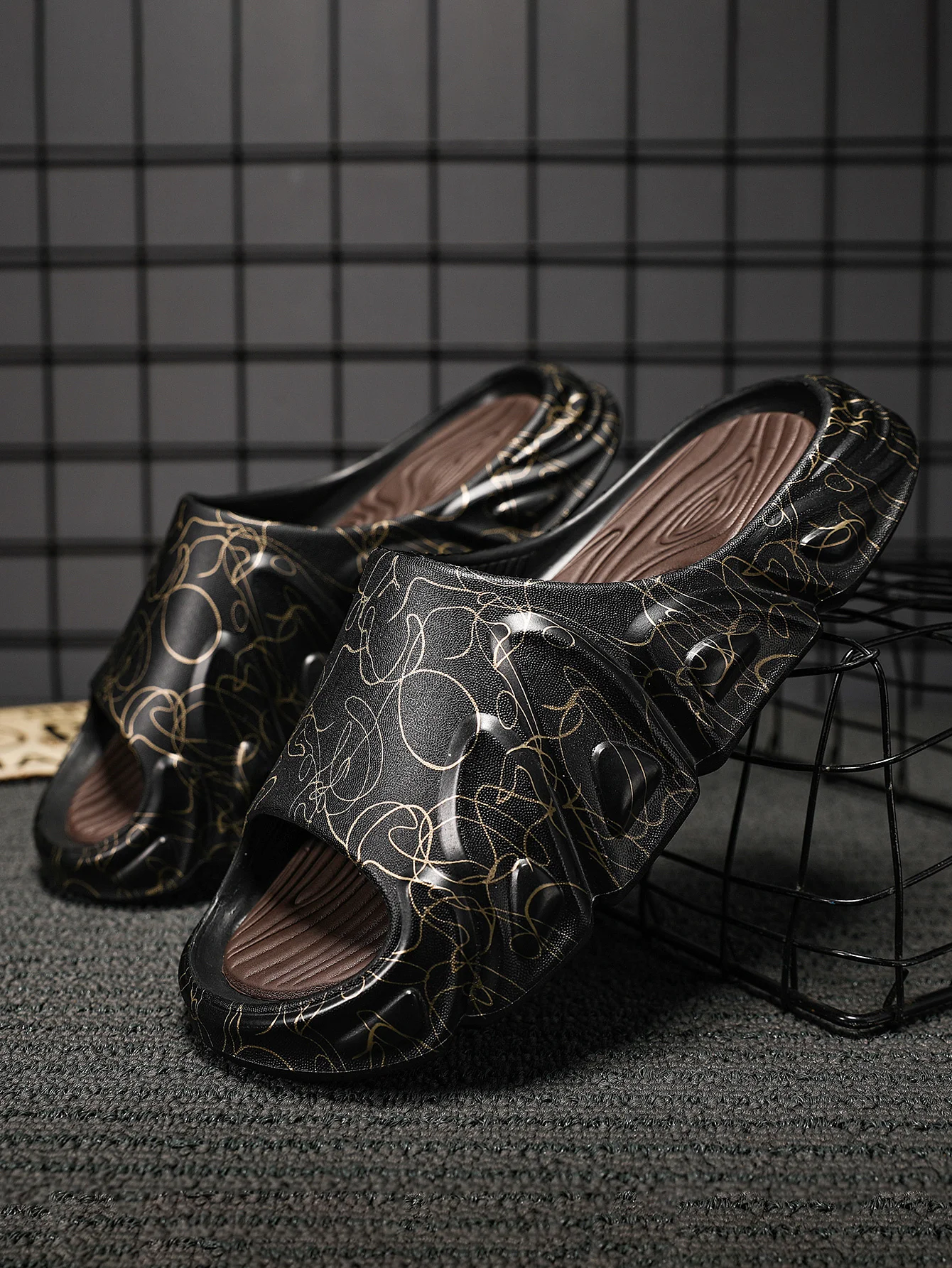 Pánské pantofle s protiskluzovou podrážkou, měkká pěnová, s tlustou podrážkou, pro vnitřní použití_voghion.com