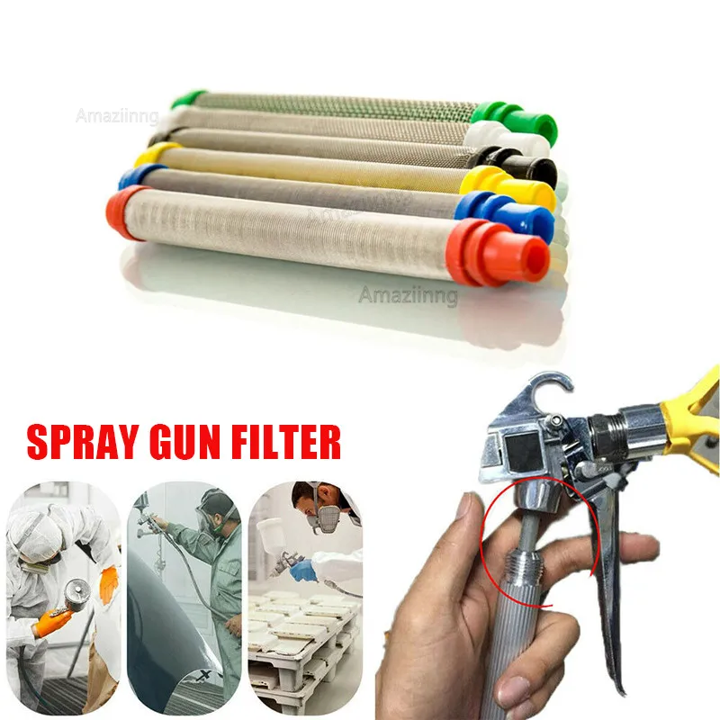 Airless Spray Gun Filter 89324 5PCS/10PCS 30/50/100/150/200 Mesh Replacement Accessories For Wanger Spray Gun Repair Tools