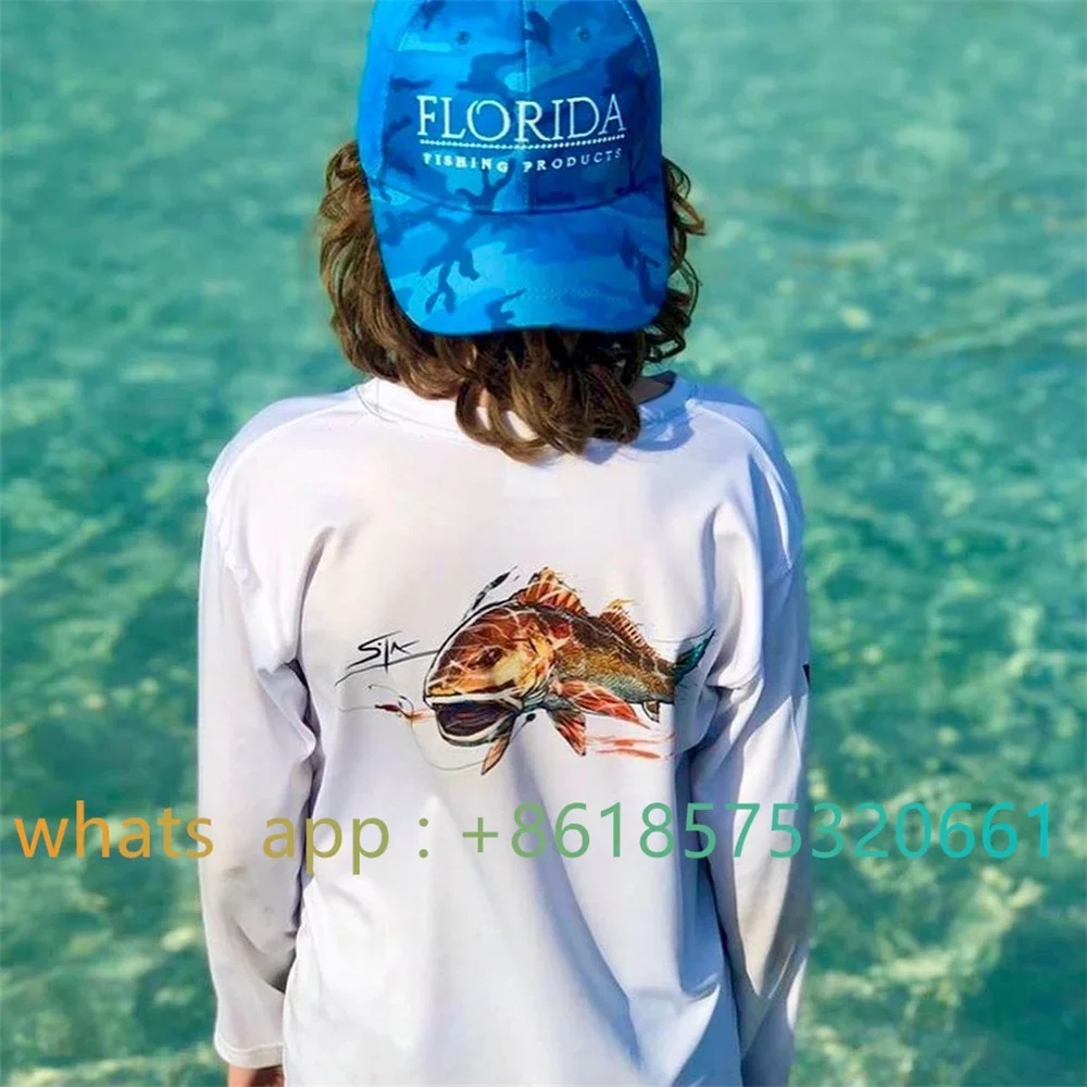 Kids Fishing T-shirt Quick-drying Clothes 3d Printing T Shirt Children's Clothing Boys And Girls Sun Protection Fishing Shirt