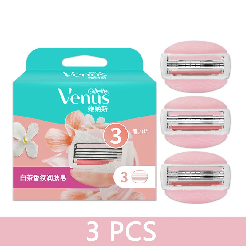 ג 'ילט venus 3-שכבות מזגנים להב גילוח 3 מחשבים תה לבן החלפת להב תער תער מסיר שיער גוף