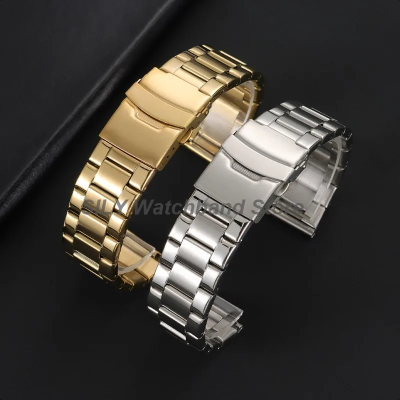 Premium Stainless Steel Men's Sport Watch Band - Universal Replacement Bracelet, Metal Wristband