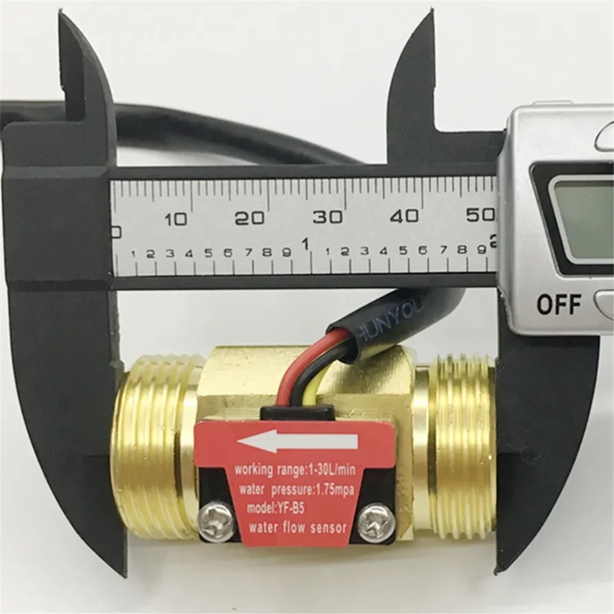 YF-B5 DN20 G3/4Inch Water Flow Sensor Switch DC5-18V 1-30L/Min Flow Meter for Industrial Control Liquid Circulating