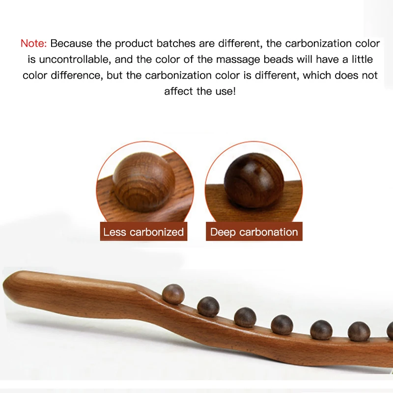 Massage Stick Massager for Body Maderoterapia Wood Therapy Gua Sha Stick Carbonized Wood Scraping Body Drigger Point Treatment
