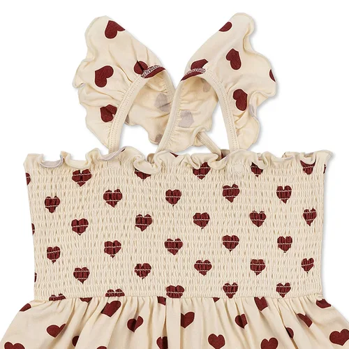 KS Girls Dress Summer New Children's Wear Love Pattern Strap Dress Climbing Flying Sleeve T-Shirt Leggings Kids Dresses 3