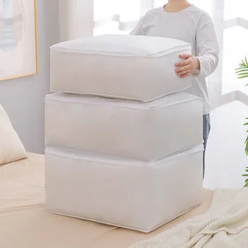 S/M/L 대용량 의류 보관 가방 퀼트 보관 상자 방수 방진 담요 침구 접이식 지퍼 보관 가방
