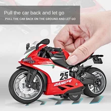 

New product 1:12 red alloy motorcycle model cool metal toy with light
