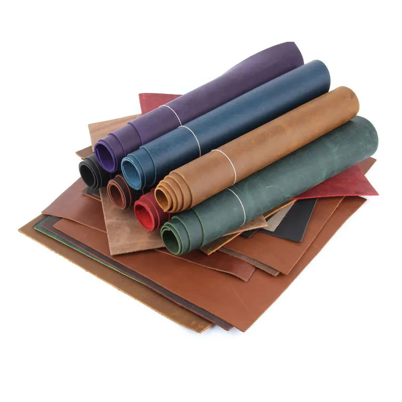 2mm Thick Color-Changing Retro Cowhide Leather - Handmade DIY Top Layer