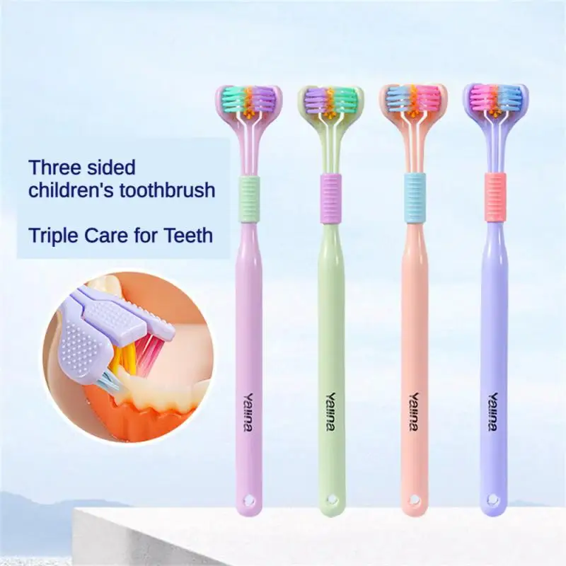 

Stereo Three-Sided Toothbrush PBT Ultra Fine Soft Hair Adult Toothbrushes Tongue Scraper Deep Cleaning Oral Care Teeth Brush