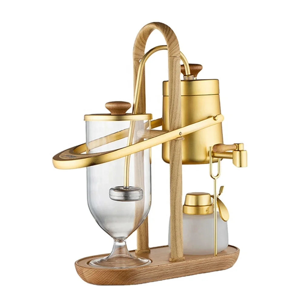 

Adolph Borosilicate Glass Royal Balancing Siphon Coffee Maker Belgium Syphon Coffee Maker Set