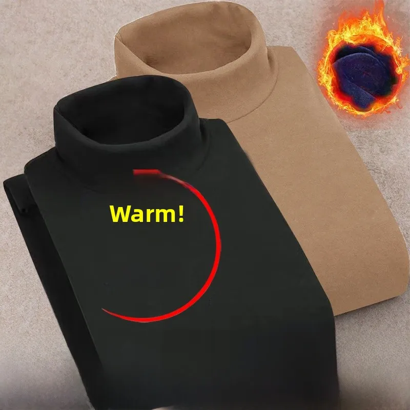 Half turtleneck [solid color] black + khaki