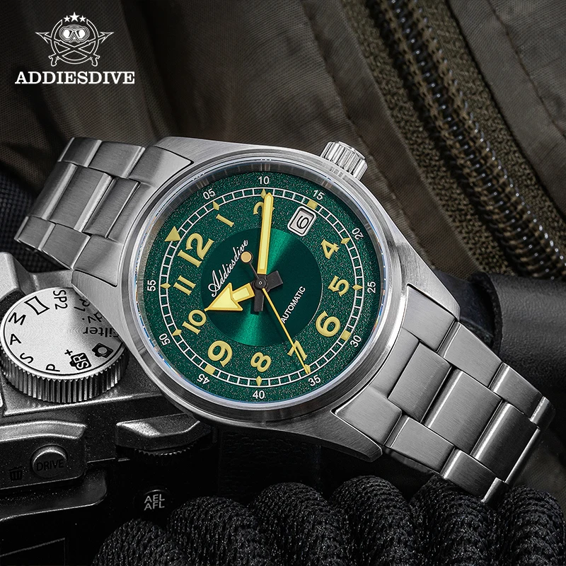 ADDIESDIVE Men's Dive Watch 39mm NH35 Automatic Mechanical Watch Sapphire Waterproof 200m Stainless Steel Luminous WristWatches