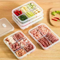 Conteneurs de conservation des aliments au réfrigérateur, adaptés à la viande et à d'autres aliments, récipients hermétiques de qualité alimentaire, 2/4/6 compartiments. 3