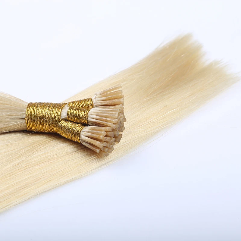 I Tip Human Hair Extensions Indian Pre Bonded Remy Hair 14-30inch Straight Blonde Keratin Tip Fusion Human Hiar EXtensions